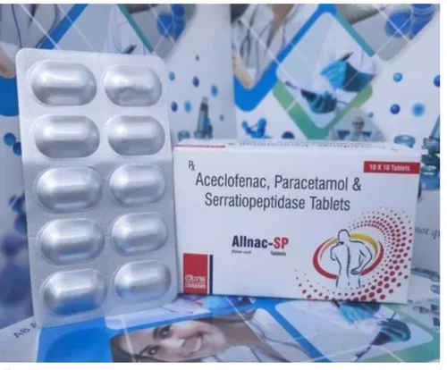 Aceclofenac Paracetamol Serratiopeptidase Tablet